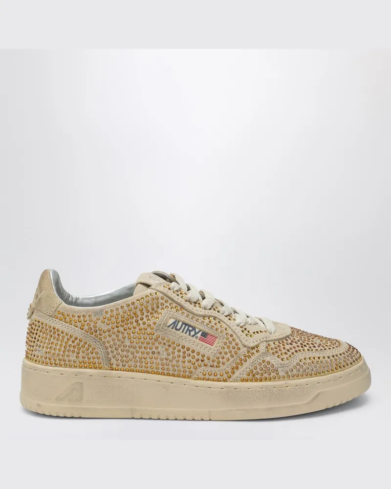 AUTRY Sneaker Medalist Kristalle in Bronze Braun