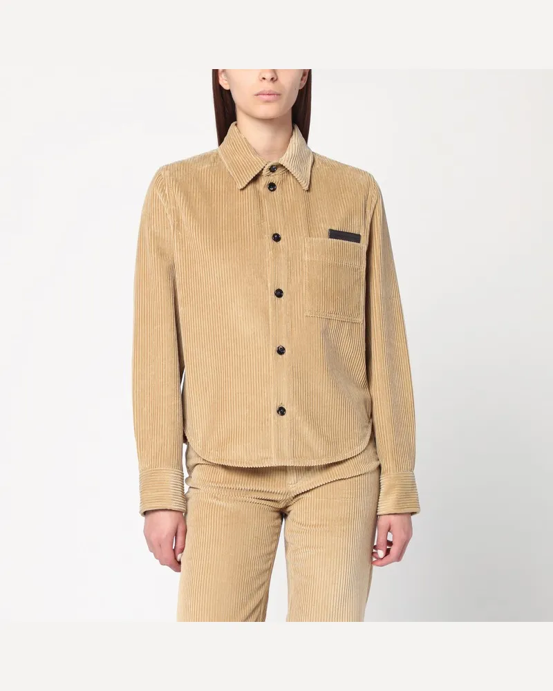 Bottega Veneta Beiges Cordhemd Beige