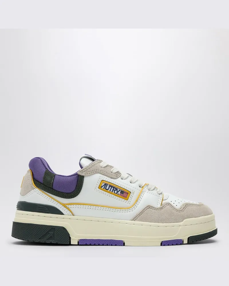 AUTRY Flacher Sneaker CLC weiß/lila/dunkelgrün Violett