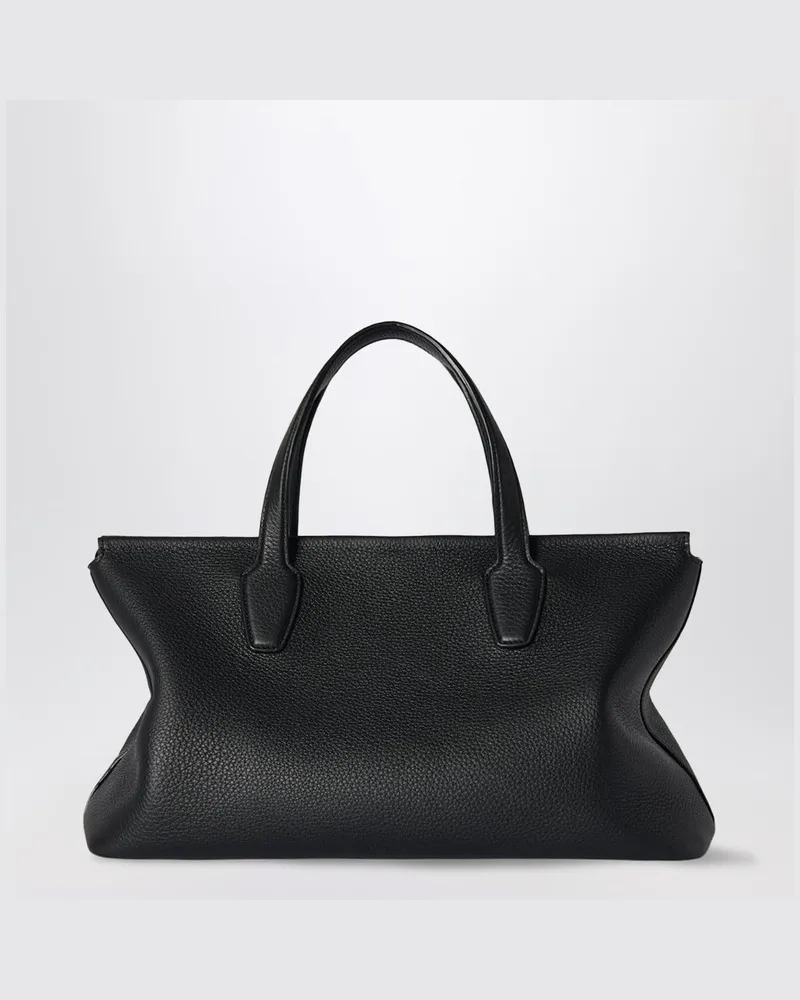 The Row Marcel schwarze Ledertasche Schwarz