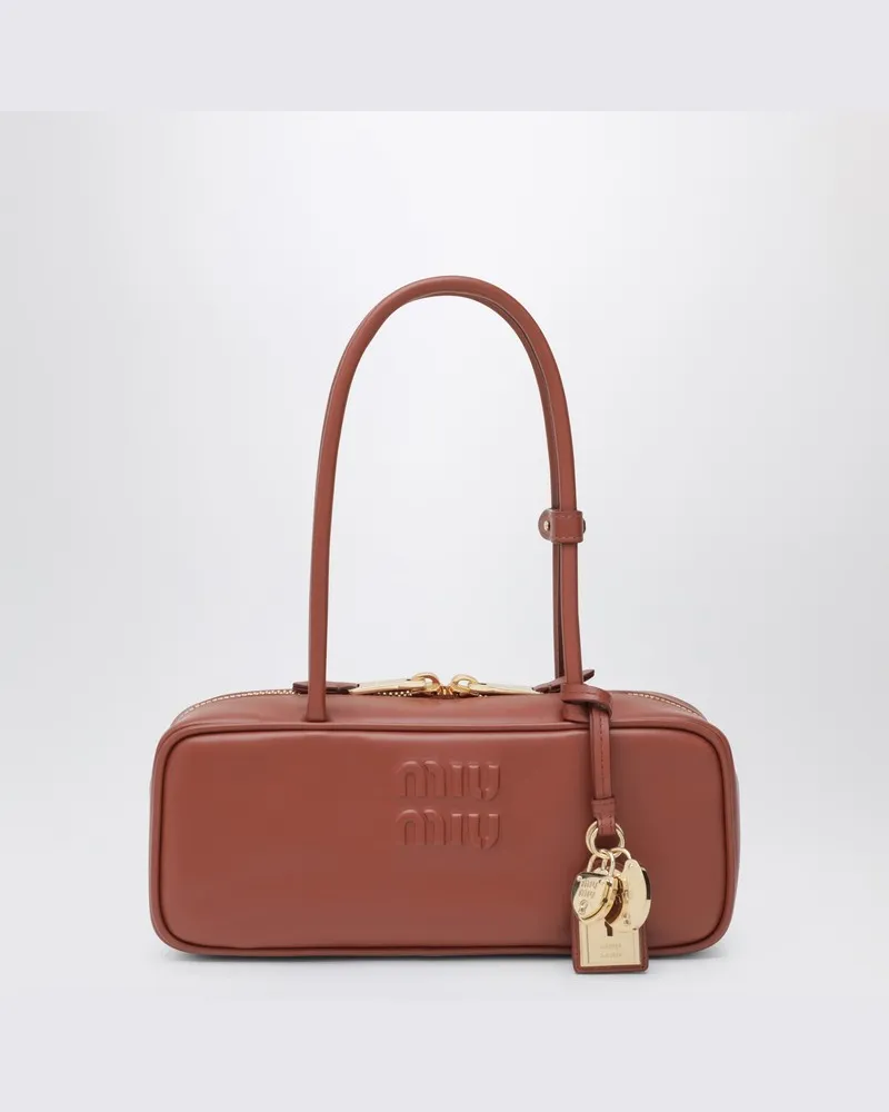 Miu Miu Kleine Beau-Tasche in Rostfarbe Braun