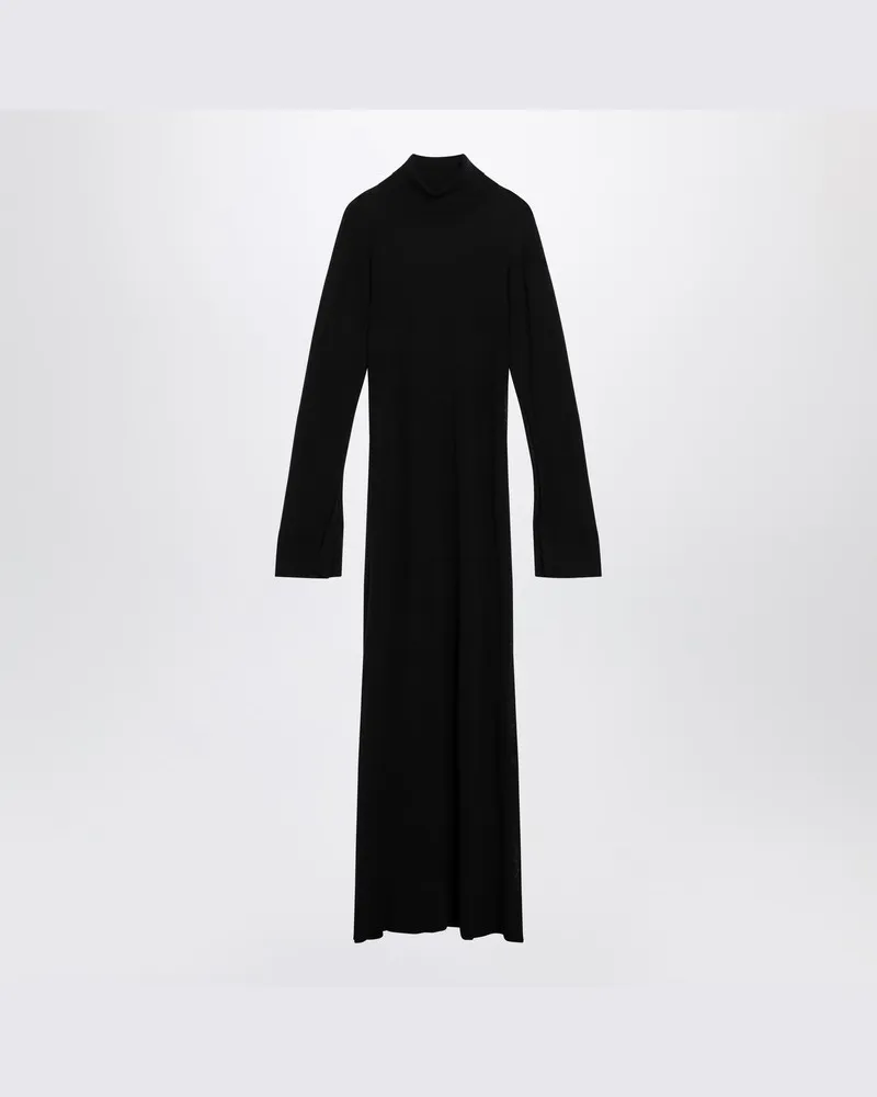 Totême Schwarzes Rollkragenkleid aus Kaschmirmischung Schwarz