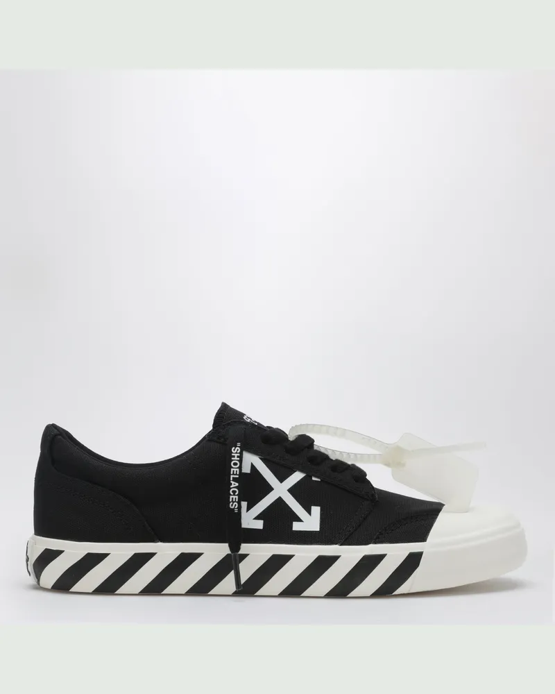 OFF-WHITE Vulkanisierte Schnür-Sneaker aus Stoff in Schwarz Black