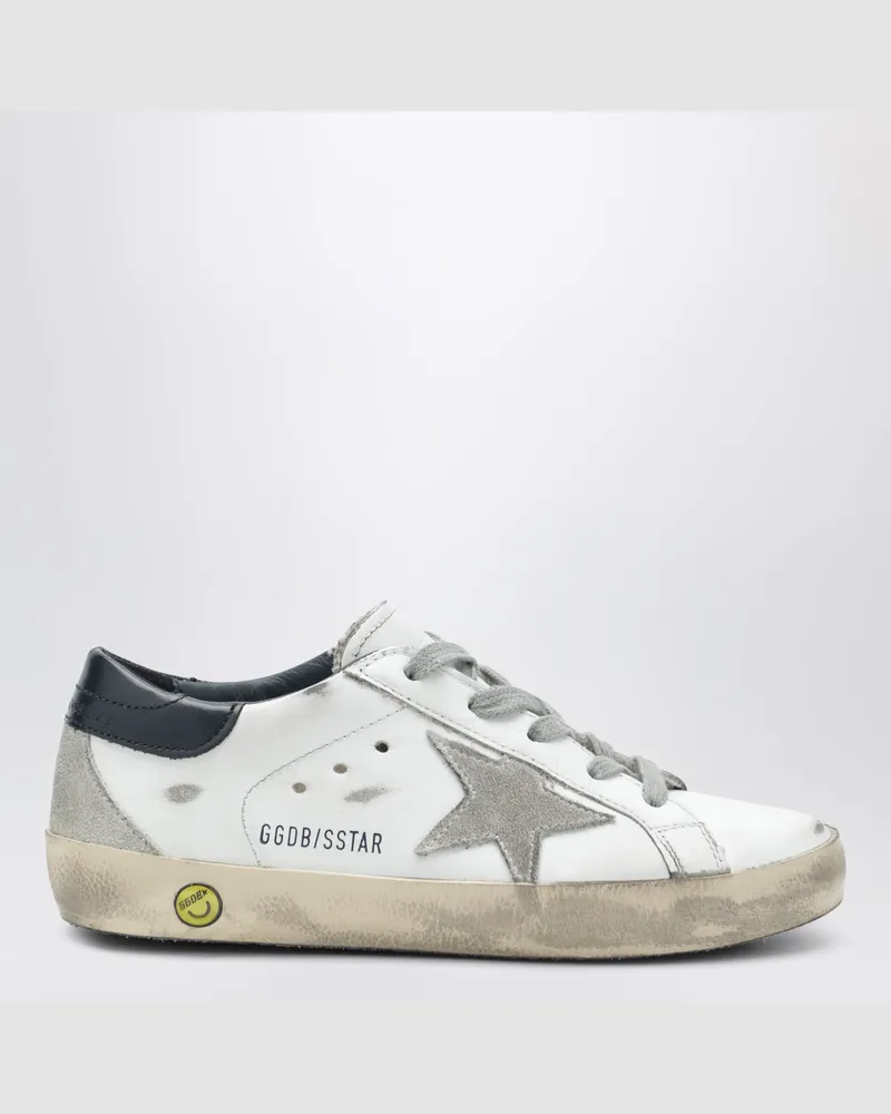 Golden Goose Super-Star Sneakers in Weiß/Marineblau White