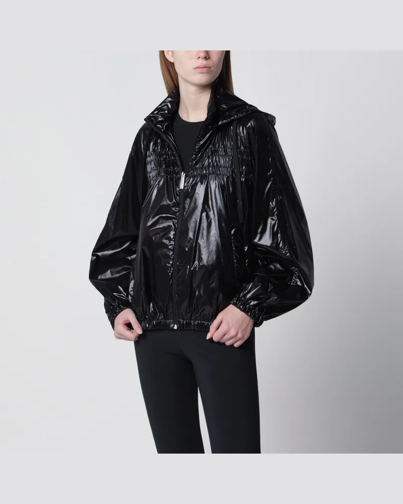 Herno Schwarze Jacke aus glänzendem Nylon Black