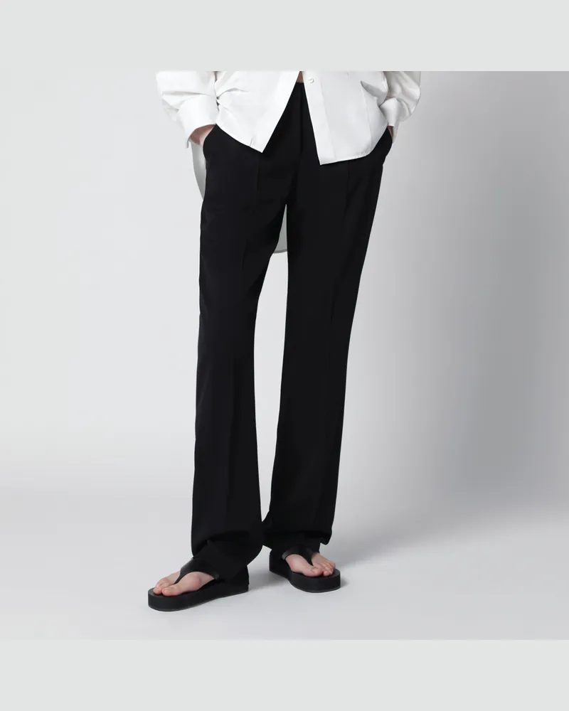 Balenciaga Damen-Slim-Anzughose aus Wolltwill in Schwarz Black