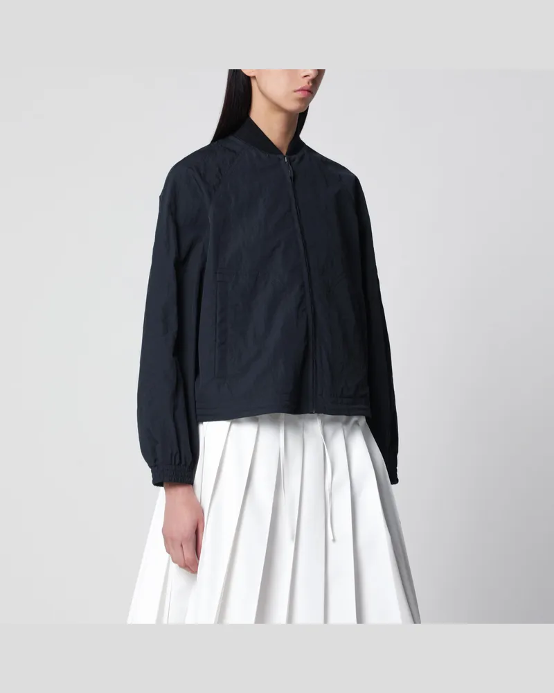 Herno Blaue Nylonjacke mit Reißverschluss Blue