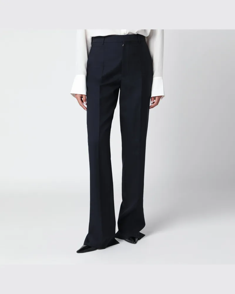Bottega Veneta Mitternachtsblaue Hose aus Shetlandwolle Blue