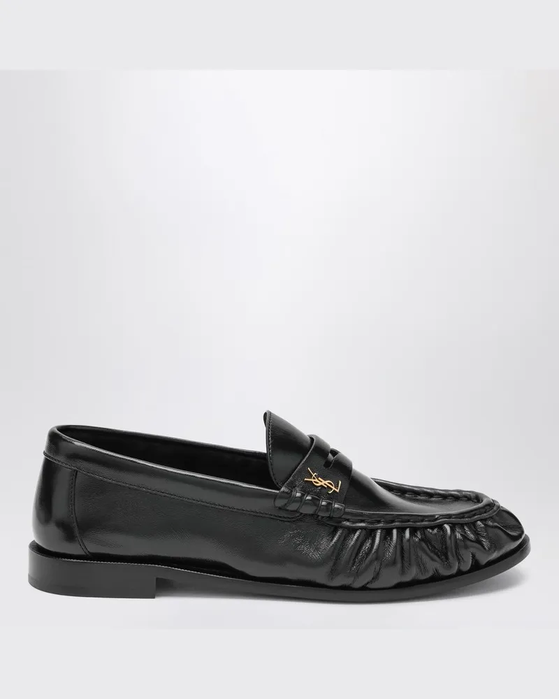 Saint Laurent Schwarzes Leder Le Loafers Schwarz