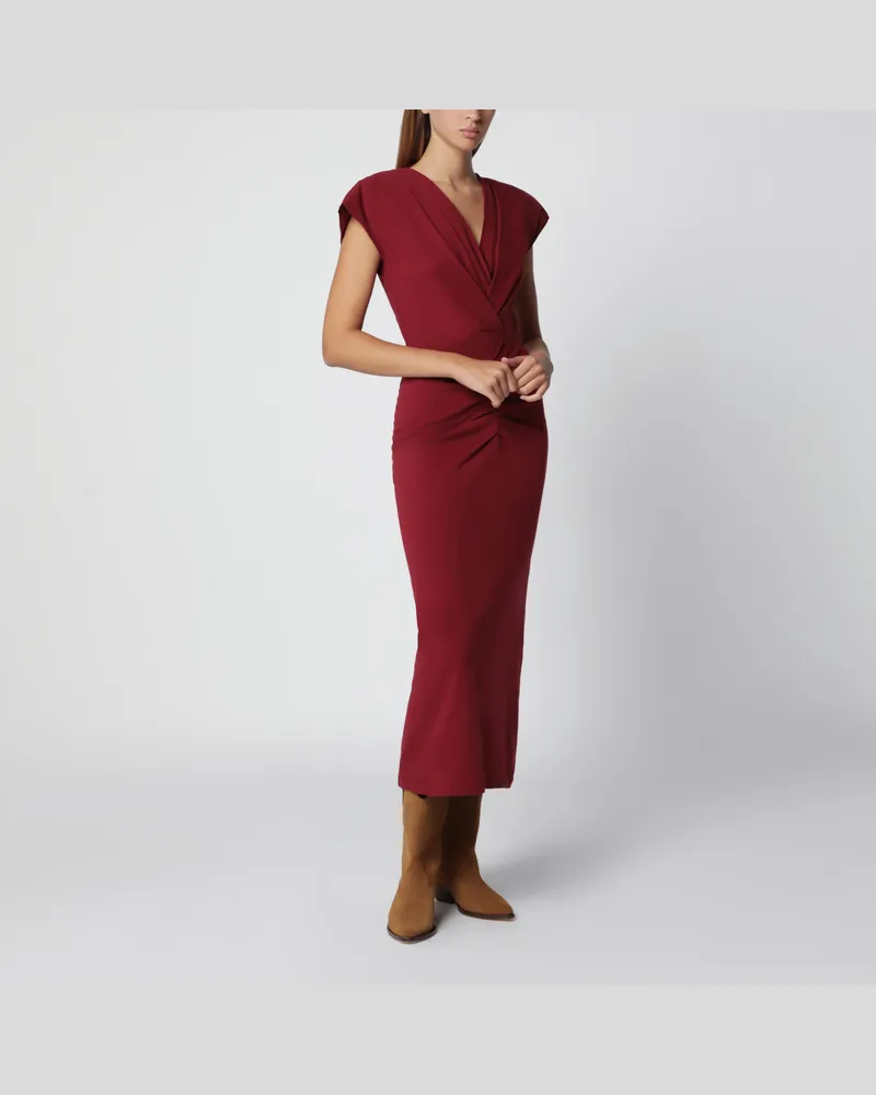 Isabel Marant Nadra Wickelkleid aus dunkelburgunderfarbenem Jersey Burgundy
