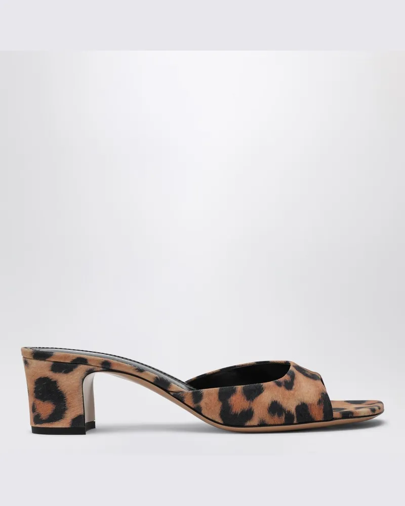 Paris Texas Sandale Lara Mule mit Leopardenmuster Mehrfarbig