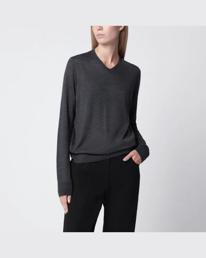 The Row Ondre-Pullover aus Kaschmir und Seide in Anthrazitgrau Grey