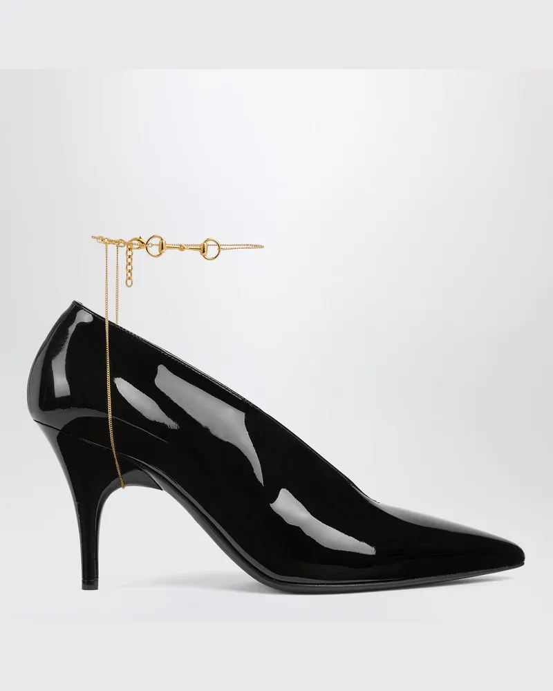 Gucci Schwarze  97 Mules mit Absatz Schwarz