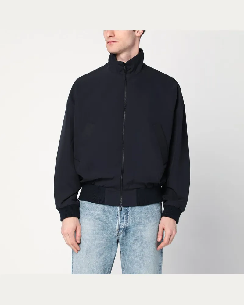 Fear of God Marineblaue Wolljacke mit Reißverschluss Blau