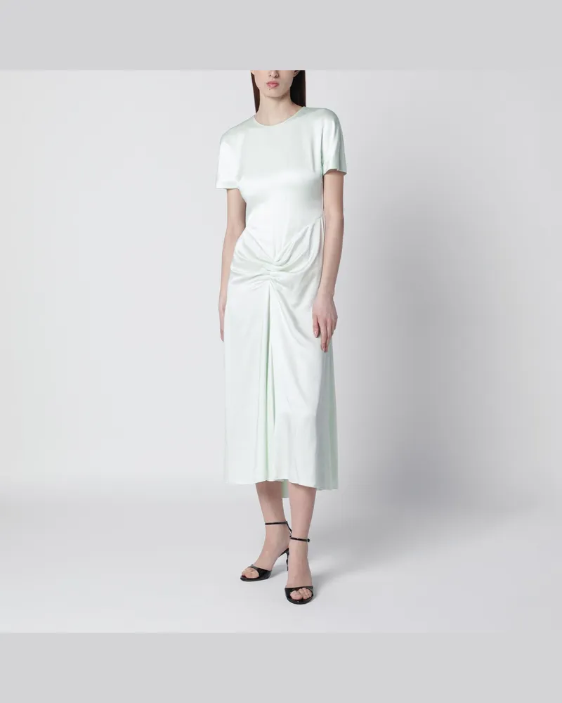 Victoria Beckham Blaire Kleid mit geraffter Taille in Aloe-Farbe Green