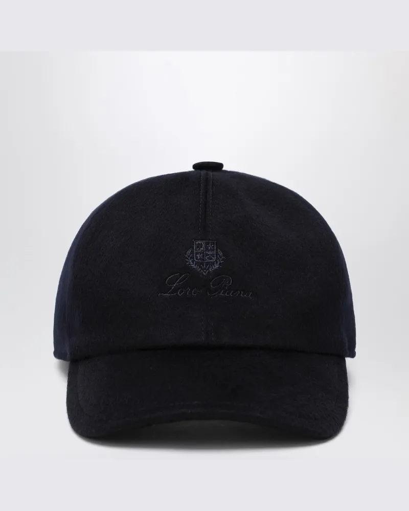 Loro Piana Marineblaue Kaschmirmütze Blau