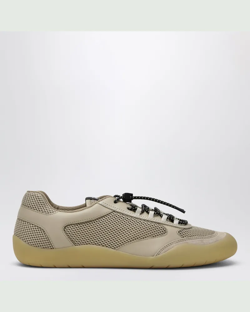Prada Speedrock Sneaker aus Leder und Mesh in Wüstenfarbe Beige