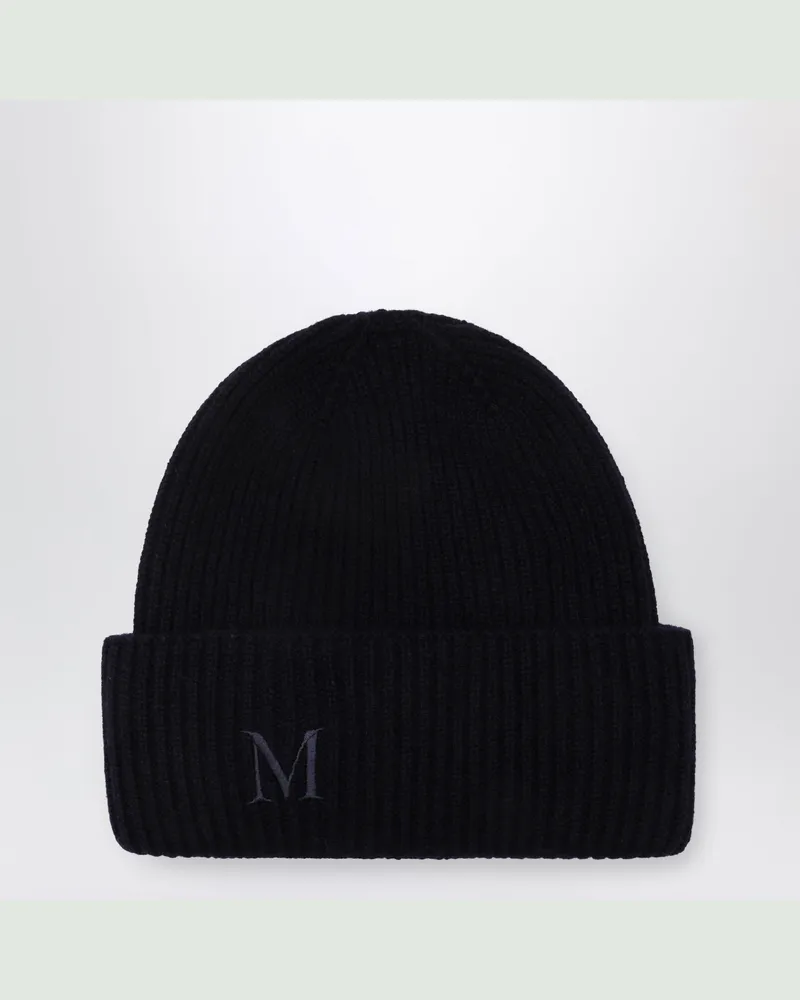 Max Mara Blaue Beanie aus Kaschmir Blue