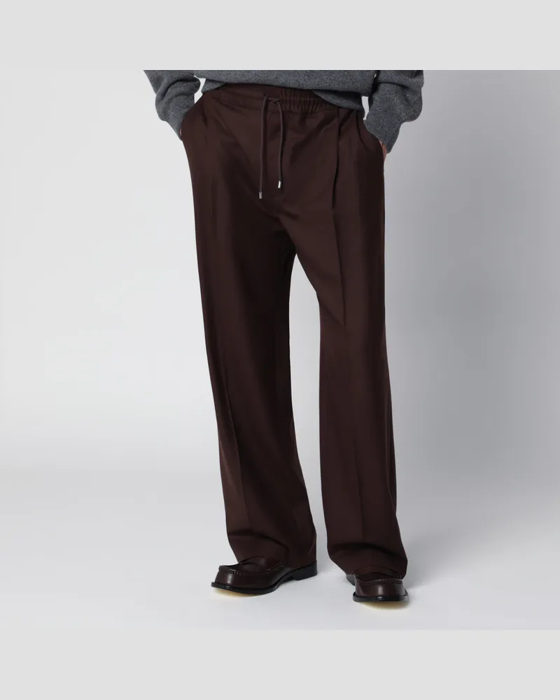 Loewe Braune Hose aus Wolle Brown