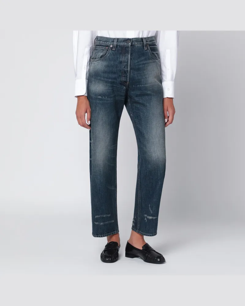 Prada Jeans aus gewaschenem blauen Denim Blue