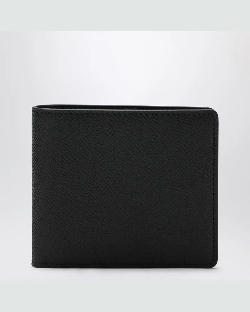 Maison Margiela Schwarzes Bi-Fold Portemonnaie aus Leder 