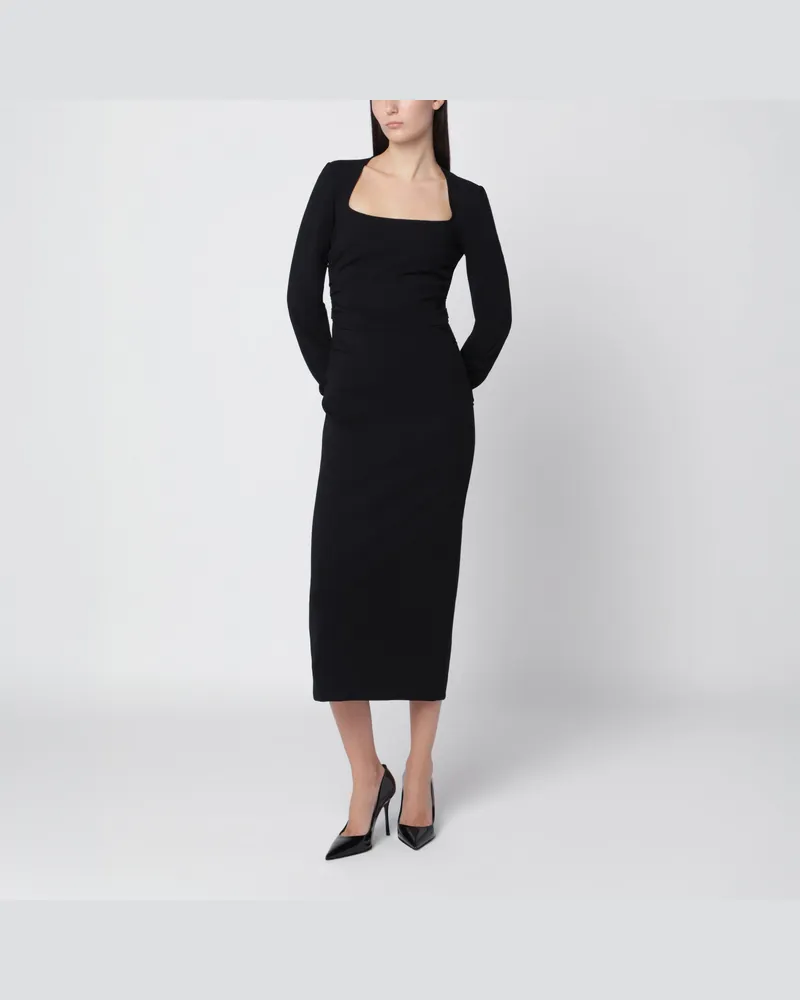 Dolce & Gabbana Schwarzes Jersey-Etuikleid Black