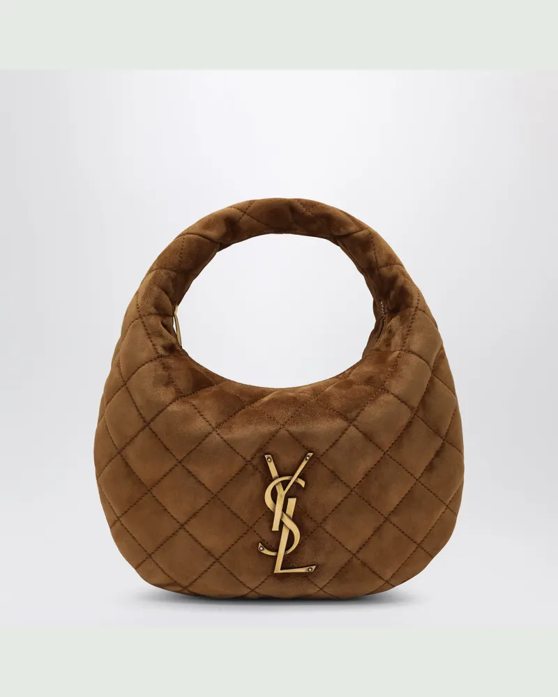 Saint Laurent Icarino-Tasche in Karamell aus gestepptem Wildleder Brown