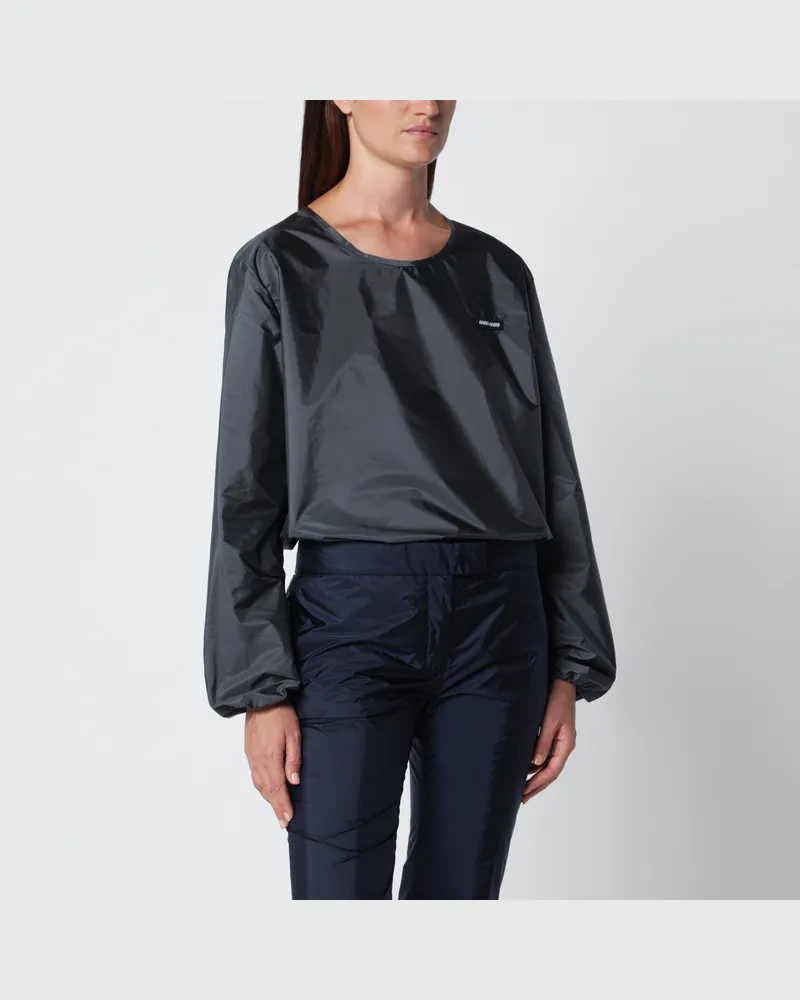 Miu Miu Hämatitgraue Bluse aus Re-Nylon Grey