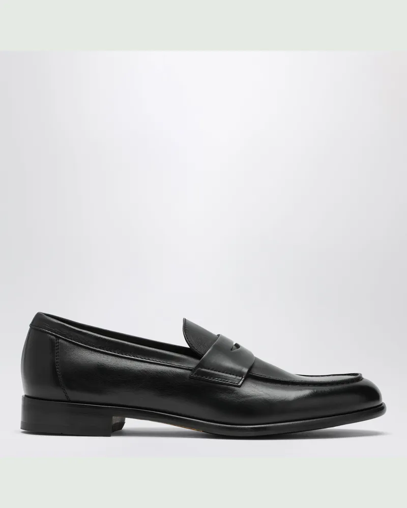 Doucal´s Schwarzer Penny-Loafer aus Leder Black