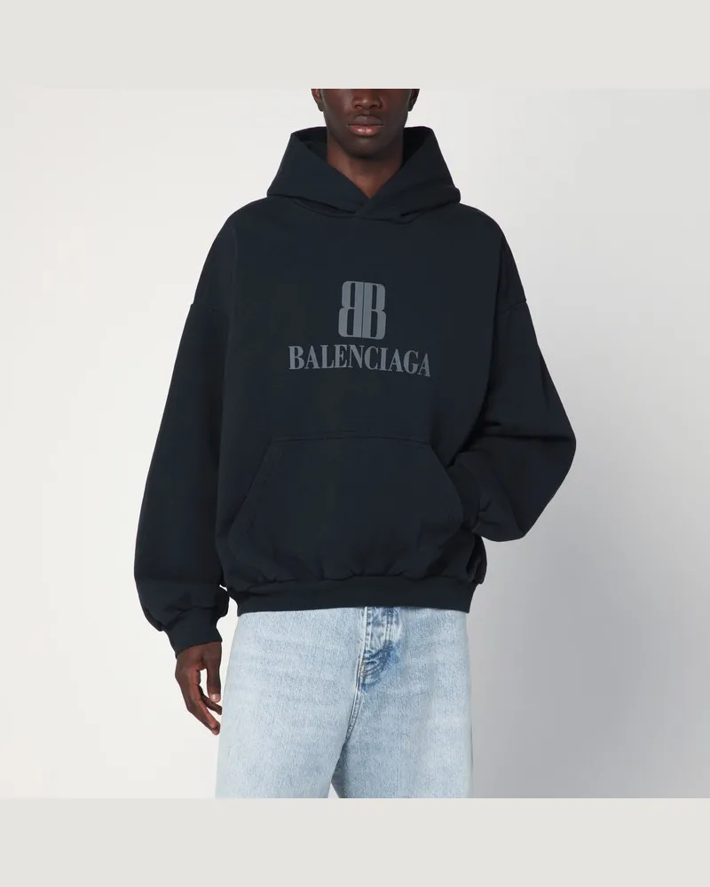 Balenciaga Schwarzes Nano BB Medium Fit Sweatshirt Schwarz