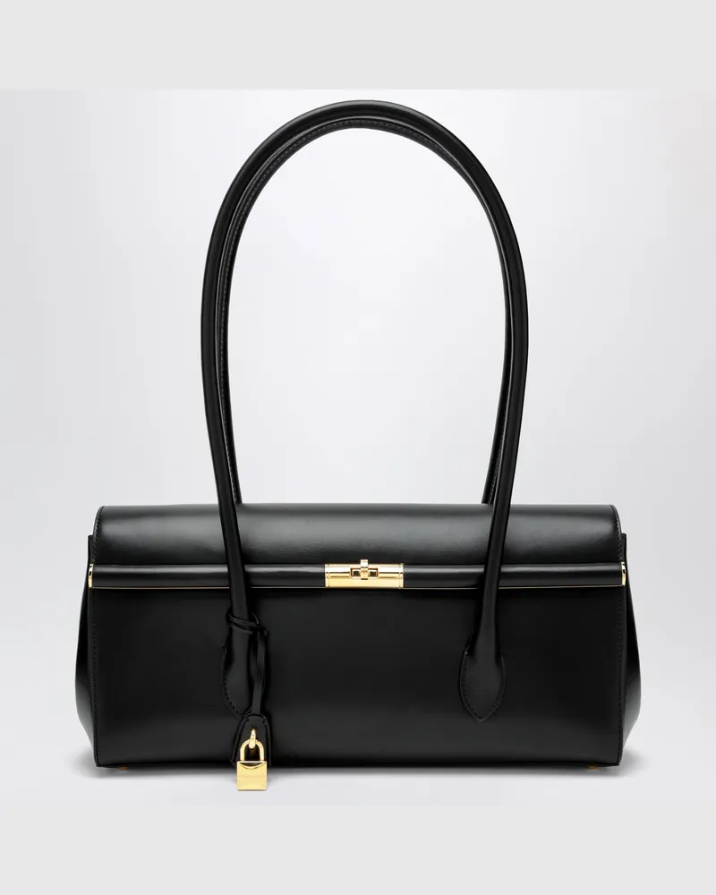 Dolce & Gabbana Marlene Schultertasche aus palmellato Kalbsleder Black