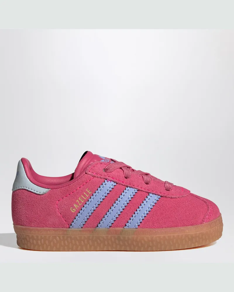 adidas Elastische Gazelle-Sneaker in Shock Pink/Blue Spark/Halo Blue Pink