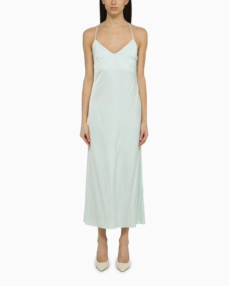 IVY & OAK Hellblaues Satinkleid Noel Light