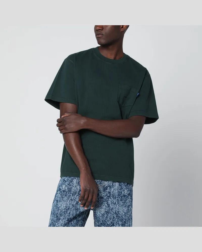 AWAKE NY Grünes Rundhals-T-Shirt mit Logo Grün