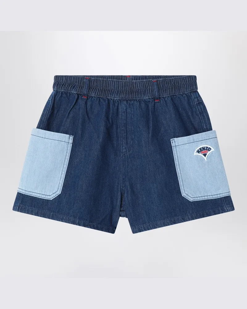 Kenzo Blaue Denim-Shorts Blau
