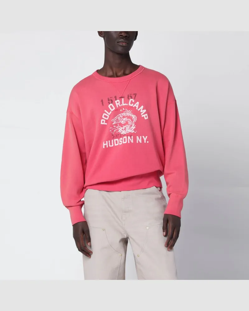 Ralph Lauren Hellrotes Sweatshirt mit Logodruck Rot