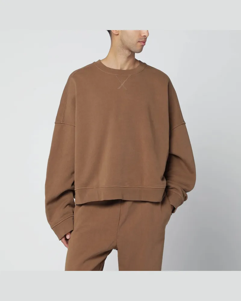 Entire Studios Braunes Sweatshirt aus Baumwolle mit Rundhalsausschnitt 
