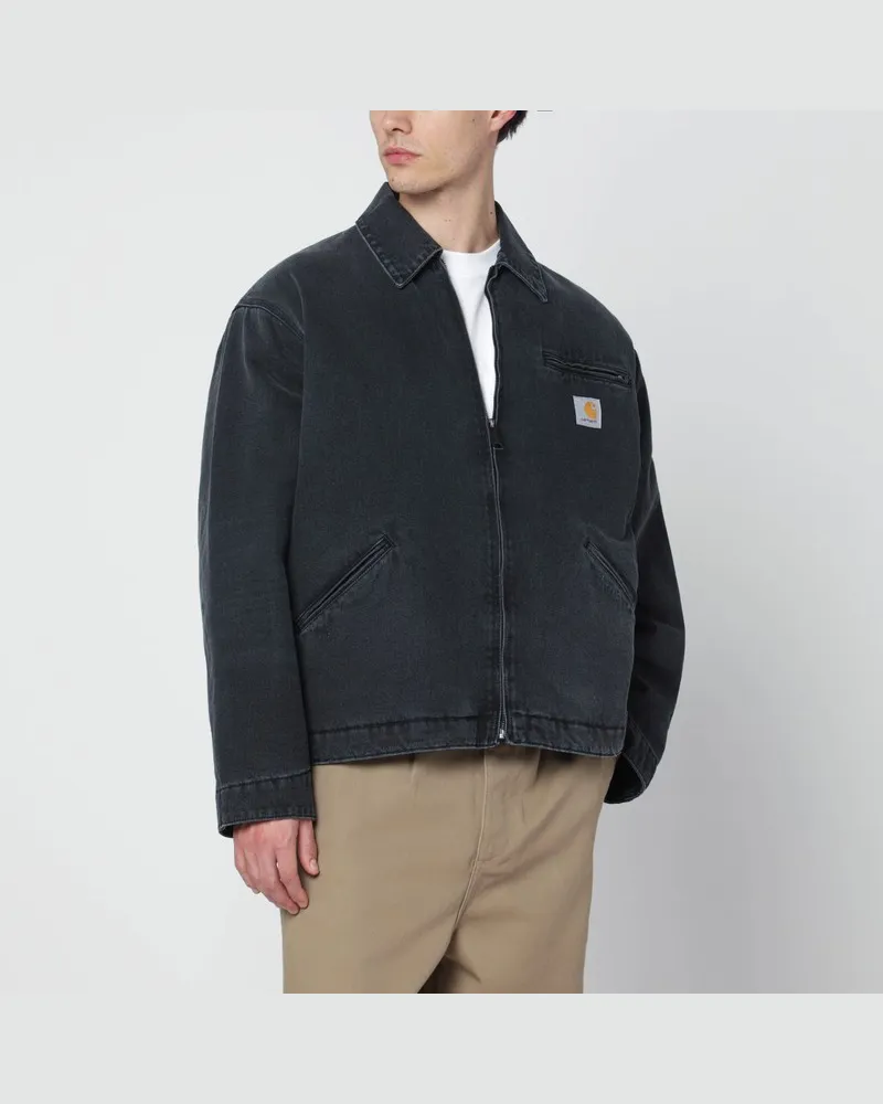 Carhartt WIP OG Detroit Jacket Black/Grind washed Schwarz