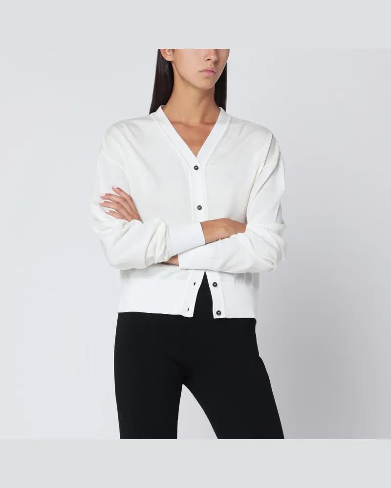 Jacquemus Weißer Cardigan aus Wollmix Weiß