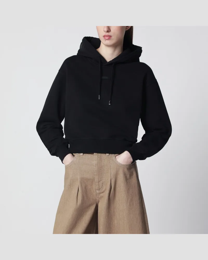 Jacquemus Schwarzer Hoodie mit Logo Black