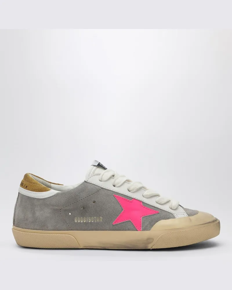 Golden Goose Super-Star Sneaker in Taupe/Fuchsia/Ocker Mehrfarbig