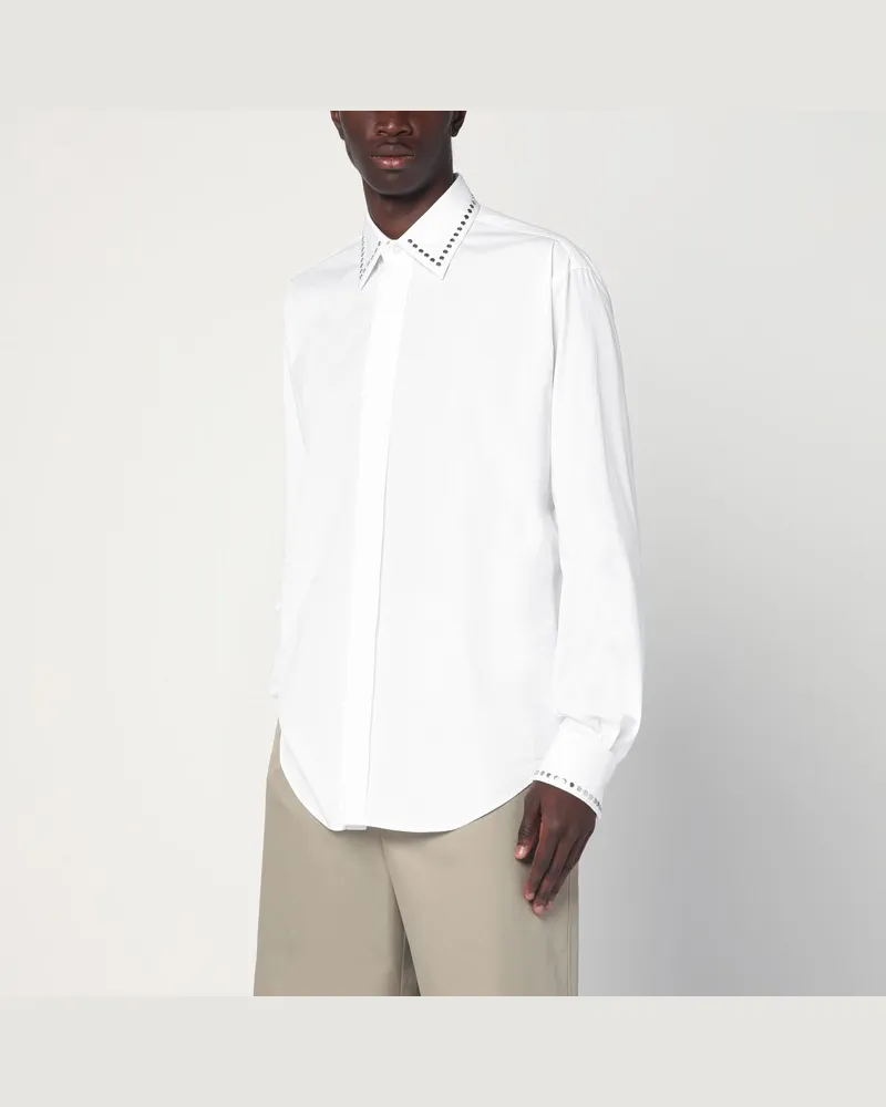 Alexander McQueen Weißes Hemd mit Nieten aus Baumwolle Weiß