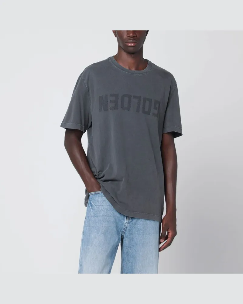 Golden Goose Anthrazitgraues Vintage-Effekt T-Shirt Grau