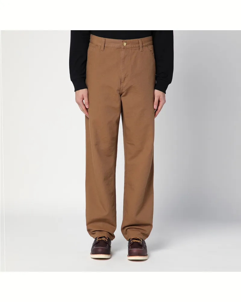Carhartt WIP Single Knee Pant Hamilton aus Bio-Baumwoll-Canvas Brown