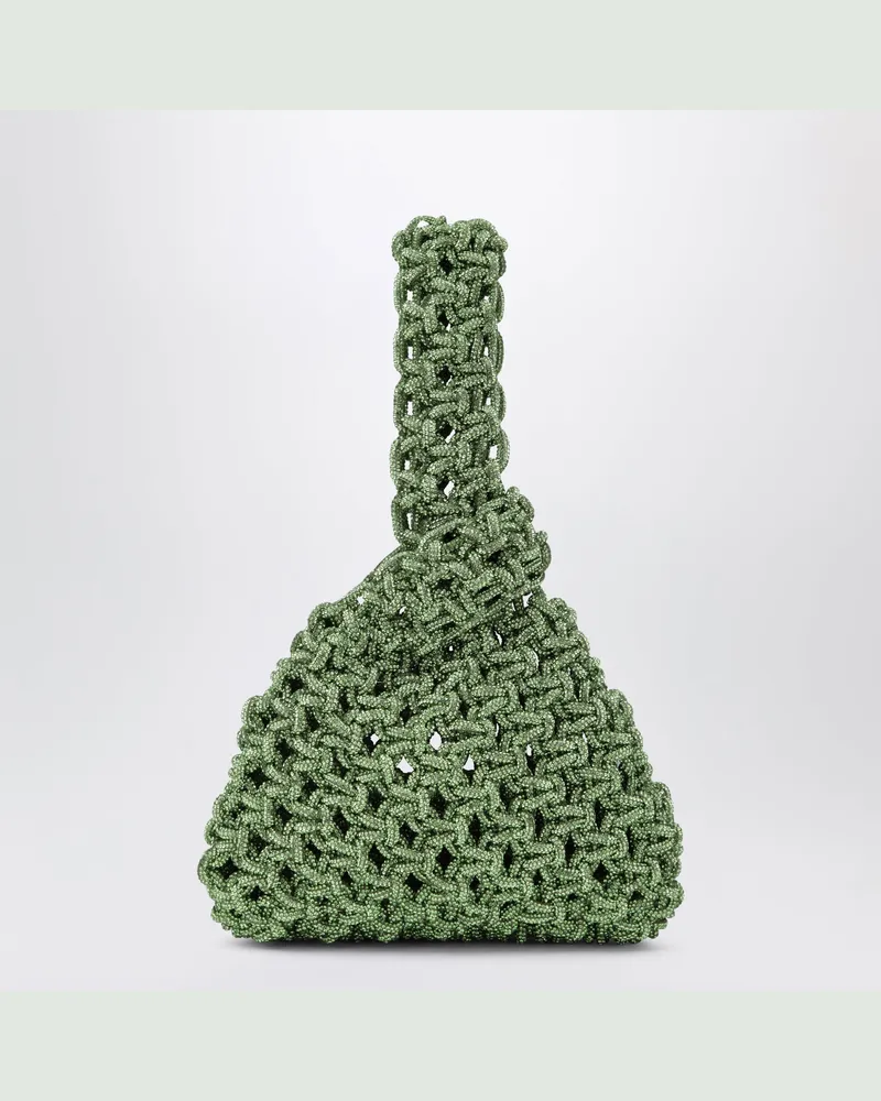 HIBOURAMA Niky Schmucktasche apfelgrün mit Kristallen Green