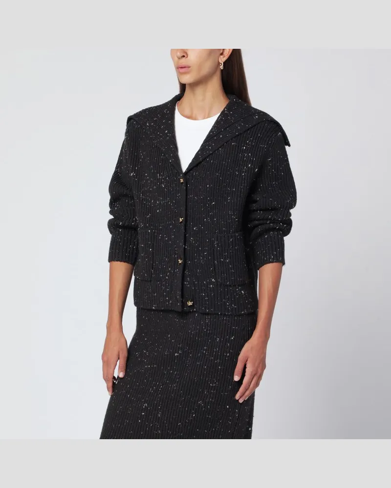 Bottega Veneta Cardigan aus englischer Wolle mit einer schmelzenden gerippten Textur Braun