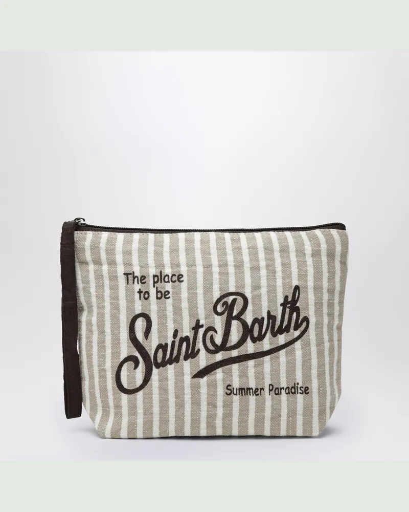 MC2 Saint Barth Beige gestreifte Aline Tasche Beige