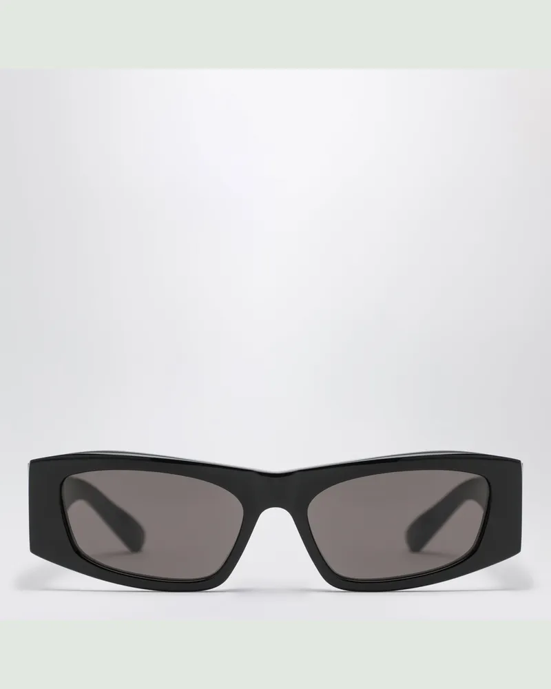 Balenciaga Nano rechteckige schwarze Sonnenbrille Black