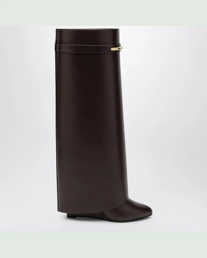 Givenchy Shark Pinch Stiefel aus Kalbsleder in Ebony Brown Brown