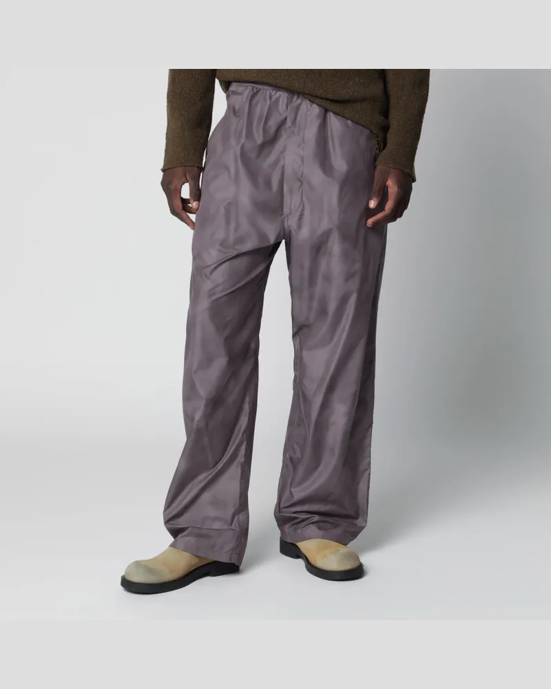 Maison Margiela Braune Hose aus technischem Gewebe Brown